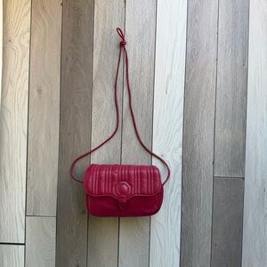 Barbara Bolan For Bolan Too Vintage Red Leather Crossbody Bag